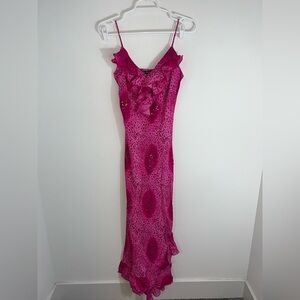 Vintage sequin detail Elegant Pink Sleeveless Dress medium